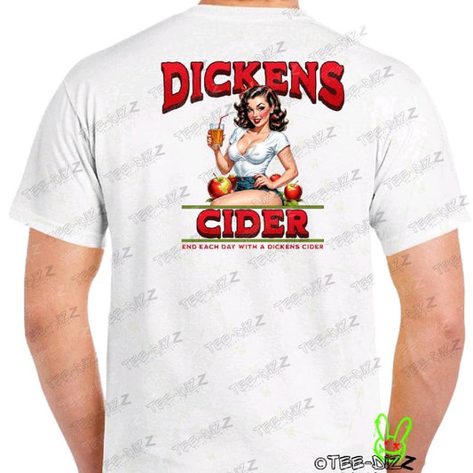 Dickens Cider Men's funny T-shirt- Humor menswear Crewneck Casual Top