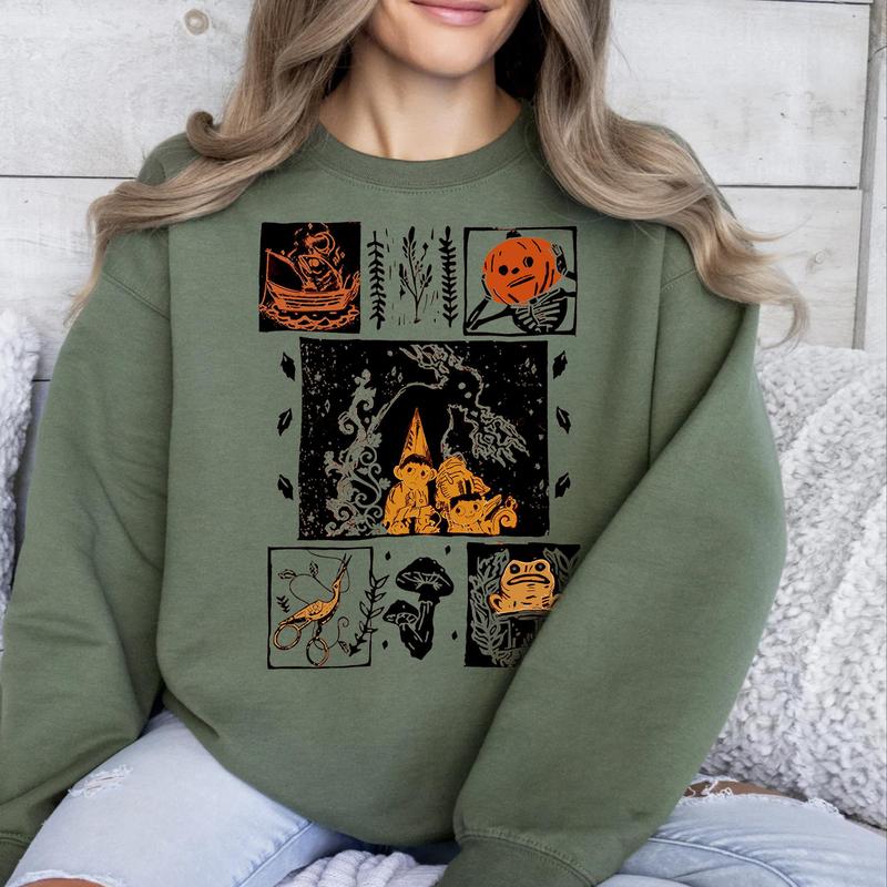 Vintage Over The Garden Wall Halloween Sweatshirt, Pottsfield Sweatshirt, Pumpkin Skeleton Festival, Spooky Season, Halloween Gifts