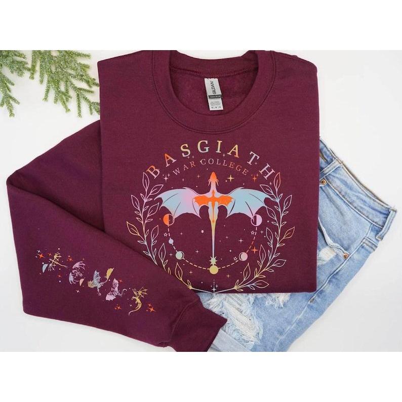 Fourth Wing Sweatshirt, Custom Basgiath War College Sweater, Dragon Rider, Violet Sorrengail, Fantasy Reader, Xaden Riorson, Riders Quadrant