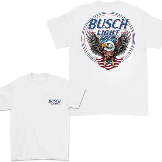 BUSCH LIGHT, BEER, Unisex Shirt Busch Light Retro Eagle Flag 2 Sides 4th of July Shirt, Joe Dirt Merica July 4th Shirt, Independence Day, Casual Graph