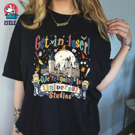 Miiniions Universal Studio 2024 T-Shirt, Get In Loser Universal Vacation T-Shirt, Hogwarts Universal Studio T-Shirt, Universal Family 2024 T-Shirt