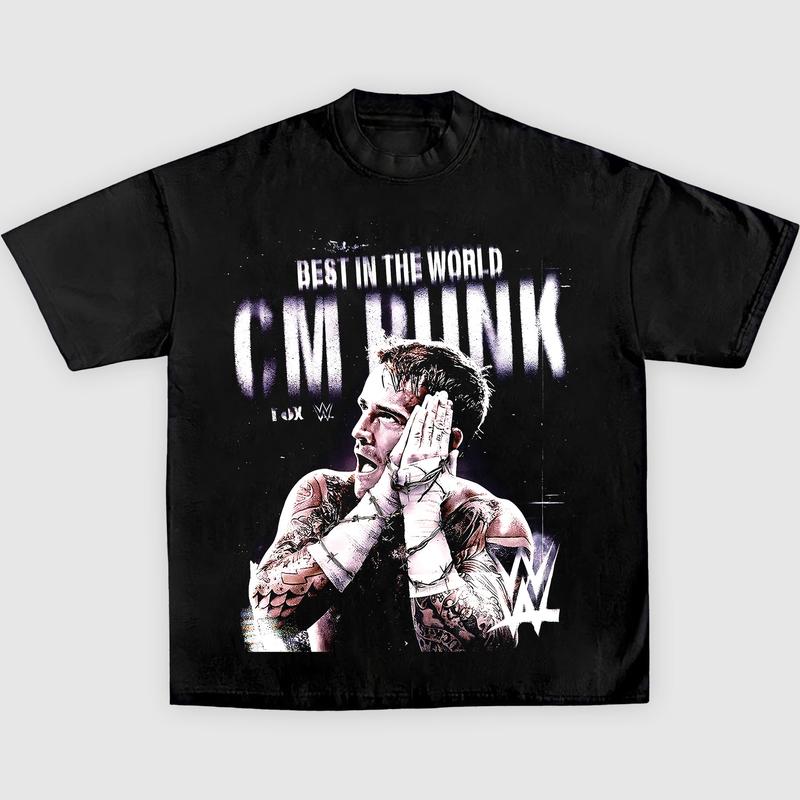 CM PUNK 2 TEE, Wrestling Tee, WWE Tee, Wrestling Gift, Sports Shirt, Workout T-shirt Menswear Streetwear Crewneck Clothing
