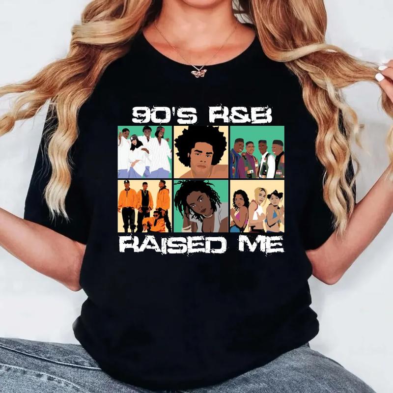 90's R&B Raised Mee Tshirt Sweatshirt Hoodie, Fan Gifts, 90s Music Shirt, Millennial Gifts, Unisex Sweater Pullover Tee