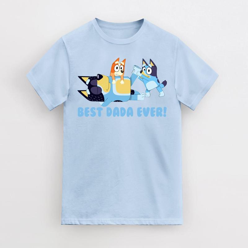 Best Dada Ever Fathers Bluey, Dad Mum Unisex T-Shirt for Mens Women