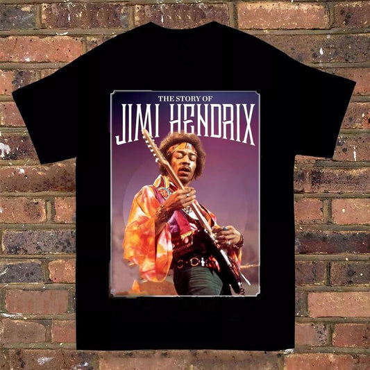 New Jimi Hendrix Singer Basic Cotton Black Full Size Unisex T-Shirt