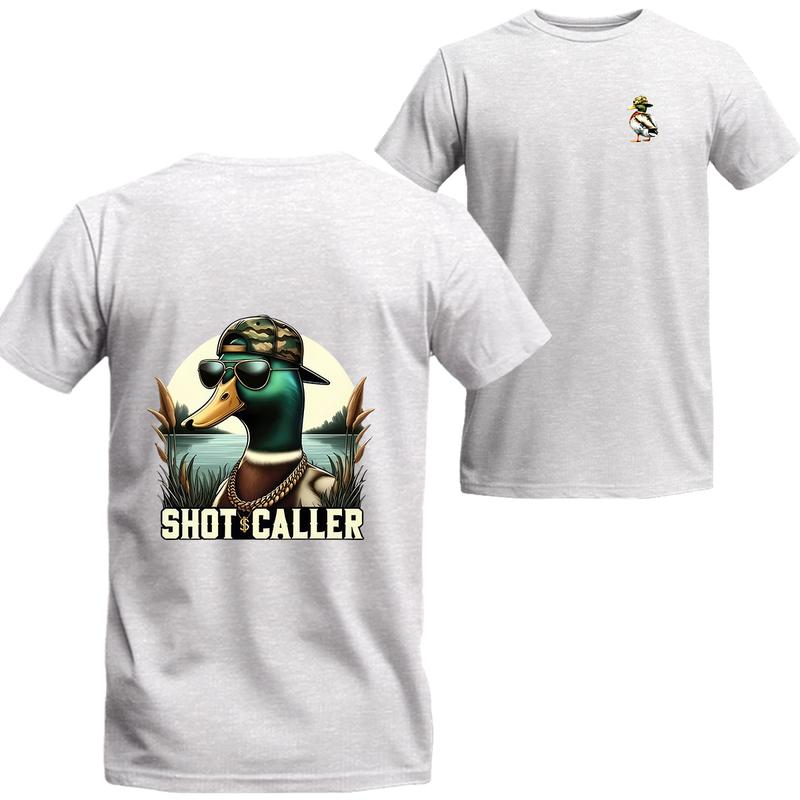 Hunting Duck T-shirt, Summer Hunting  Short Sleeve Tee, Unisex Shirt, Beer Shirt, Drinking Shirt, Menswear Top