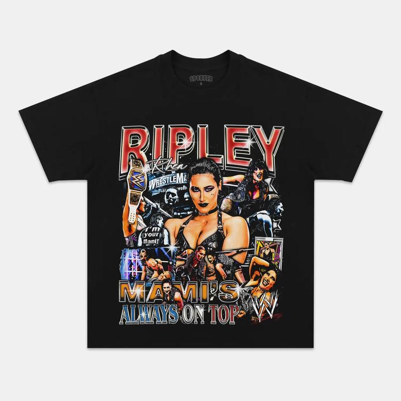RHEA RIPLEY 1 TEE, Wrestling Tee, WWE Tee, Wrestling Gift, Sports Shirt, Workout T-shirt, Gift for Him Gift For Her Hoodie Sweatshirt Streetwear