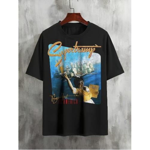 Supertramp T Shirt, Distressed T shirt, Breakfast in America cover album Shirt Menswear Top