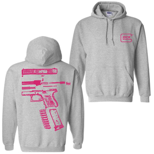 In Glock We Trust Black Hoodie with Multicolor Design - Classic Fit - Unisex - 5050 CottonPolyester , Love