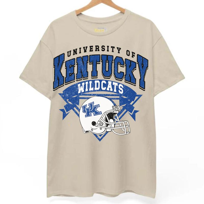 Kentucky Wildcats Vintage NCAA Sweatshirt, Unisex Wildcats Football Shirt, Classic Sport Hoodie for Fans, Cotton Casual T-Shirt, Clothing