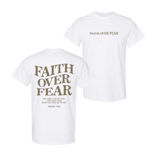Faith over fear christian T-shirt, Christian Jesus trendy Verse and T-shirt Menswear only jesus