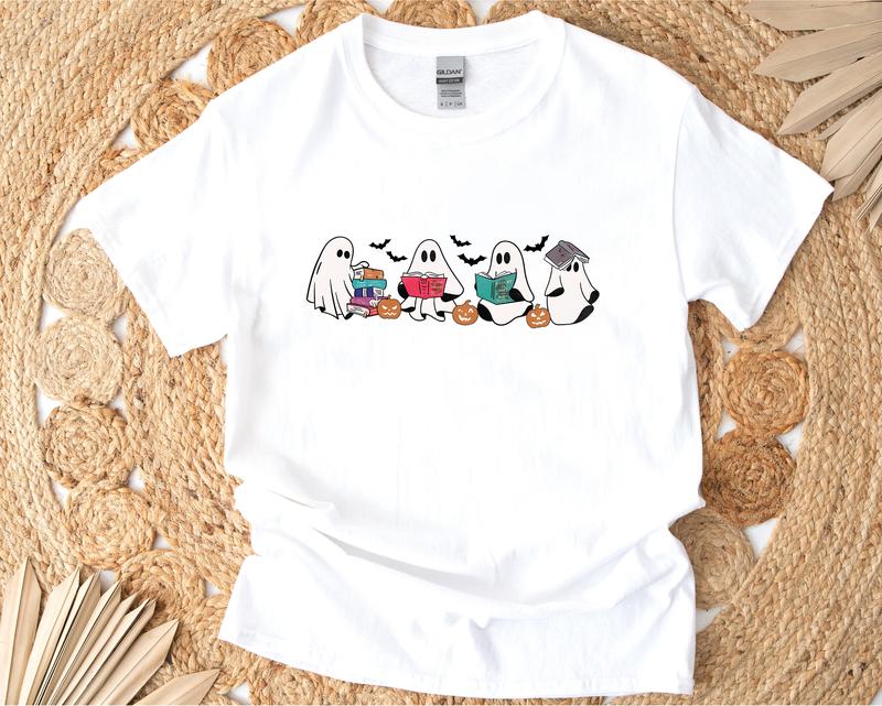 Ghost Book Shirt, Halloween Book TShirt, Bookish Ghost Sweatshirt, Book Ghosts Shirt, Ghost Halloween Shirt, Halloween Gift For Book lover