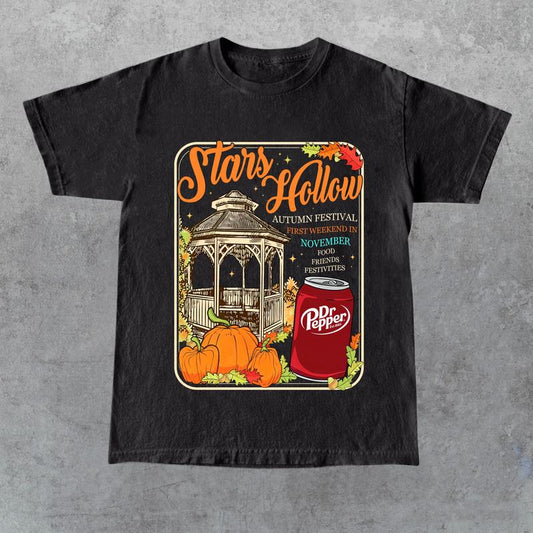 Stars Hollow Connecticut 1779 Shirt, Gilmore Girls Shirt, Autumn T-shirt, Dr pepper Tee, Full Color, For Men, For Women