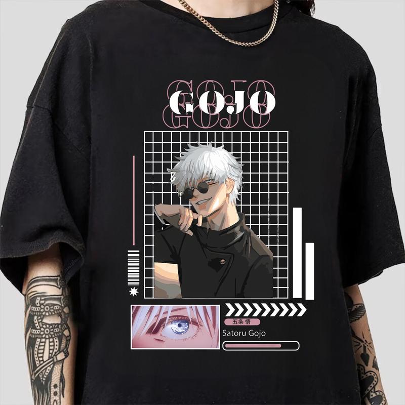 Gojo Satoru Anime Shirt, Anime Lover Shirt, Anime Sweatshirt, Anime Manga Shirt, Anime Gojo Gift Men And Women T Shirt, Viral Shirt, Unisex T-Shirt, G