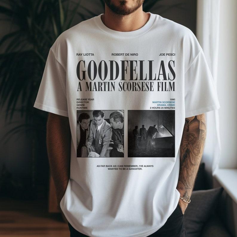 Goodfellas Movie T-shirt, Retro Martin Scorcese Gangster Mafia Film Graphic Sweatshirt