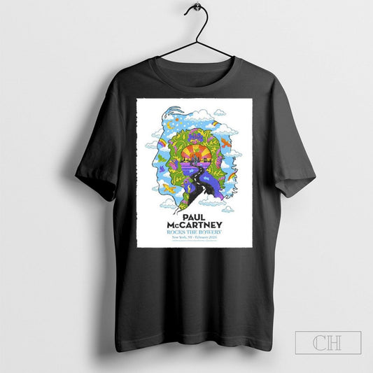 Paul Mccartney Rocks The Bowery Poster For Surprise Show In New York At Bowery Ballroom On February 11 2025 Poster Shirt
