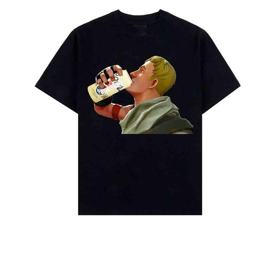 Fortnite Shirt, Fortnite Beer Co Ban.quet Shirt, De.fault Drinking Graphic Tee Vintage Oversized Cotton Short Sleeve Streetwear Casual Trend shirt Gif