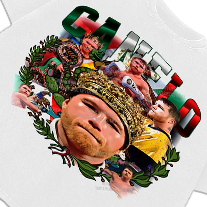 Canelo Alvarez Saul Mexico King Canelo Goat Boxing Vintage Style Graphic Design T-Shirt Crewneck Cotton