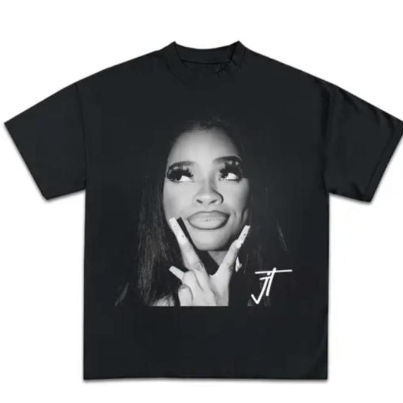 Jt Signature Graphic Tee T-Shirt, Gift For Women and Man Unisex T-Shirt 90s Vintage Bootleg Unisex Rap T-Shirt Vintage tee, 100% Heavy Cotton Shirt Ro