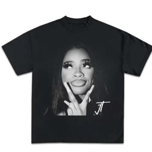 Jt Signature Graphic Tee T-Shirt, Gift For Women and Man Unisex T-Shirt 90s Vintage Bootleg Unisex Rap T-Shirt Vintage tee, 100% Heavy Cotton Shirt Ro