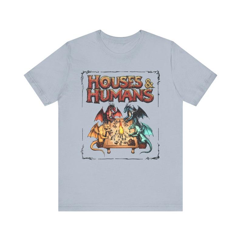 Houses and Humans D&D Shirt, Dungeons and Dragons Gift Tee for Men Women, Vintage Retro 90s Joke D and D T-shirt