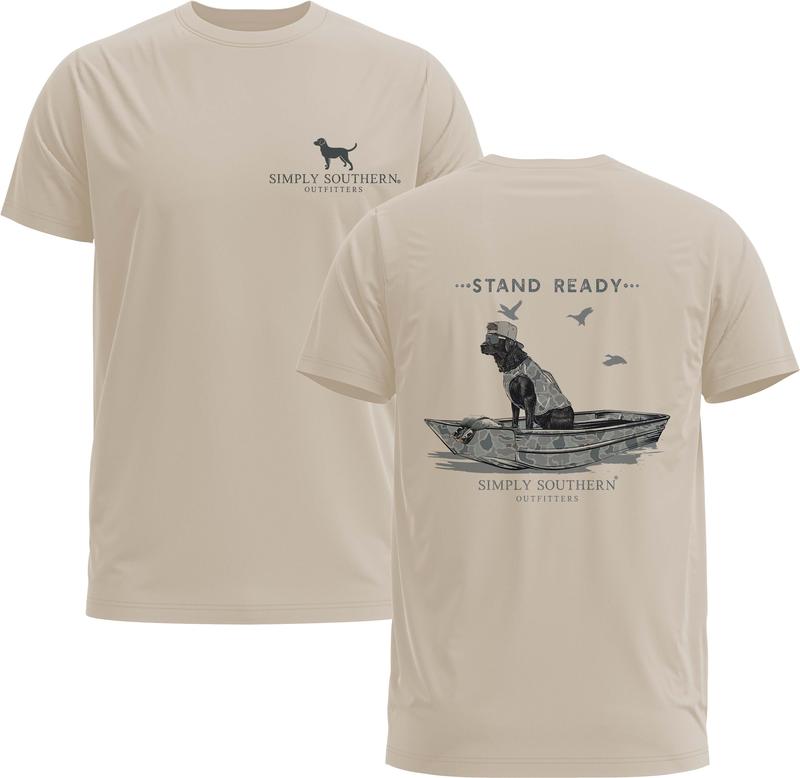 Stand Ready Outdoors Dogs Hunting Unisex T-shirt For Men & Women - Dog Lovers Shirt - Gildan 5000 Graphic Tee, Heavy Cotton, Menswear Top