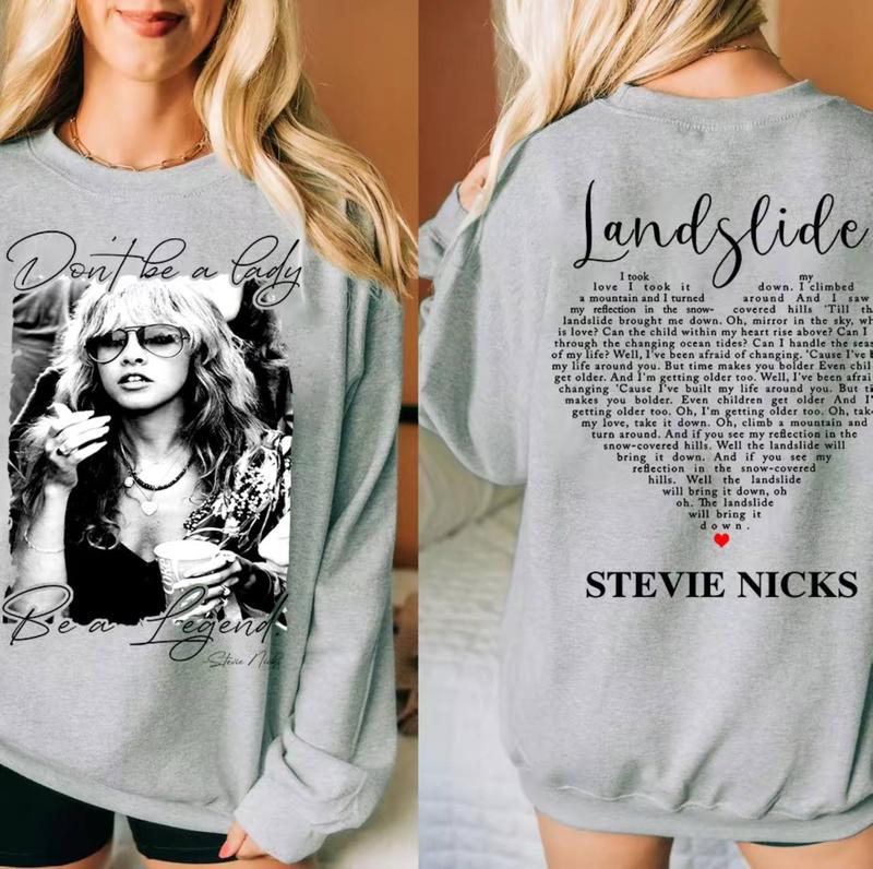 Stevie Nicks Landslide 2 Sides Shirt Sweatshirt Hoodie, Stevie Nicks Shirt, Stevie Nicks Sweatshirt Shirt, Gift For Fan