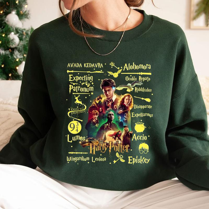 HP Spells Sweatshirt Hoodie Shirt Cotton Menswear Relaxed Fit Sweaters Tee