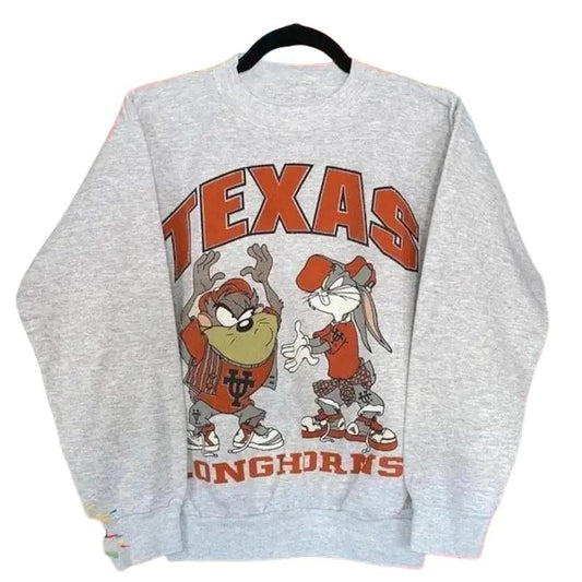Vintage NCAA Texas Longhorns Looney Tunes Sweatshirt, Texas Longhorns University of Texas, NCAA Unisex t-shirt, sweatshirt, hoodie Cotton Menswear
