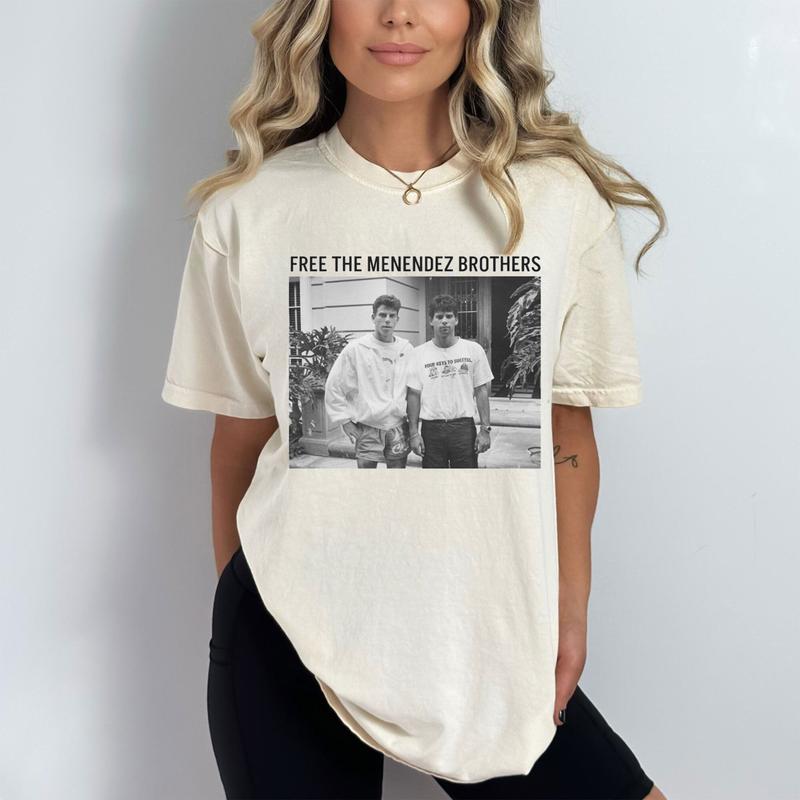 Free Menendez Brothers Charvez Movie Shirt, Retro Monsters Sweatshirt Hoodie Sweater, Unisex Softstyle Cotton Casual Crewneck Shirt