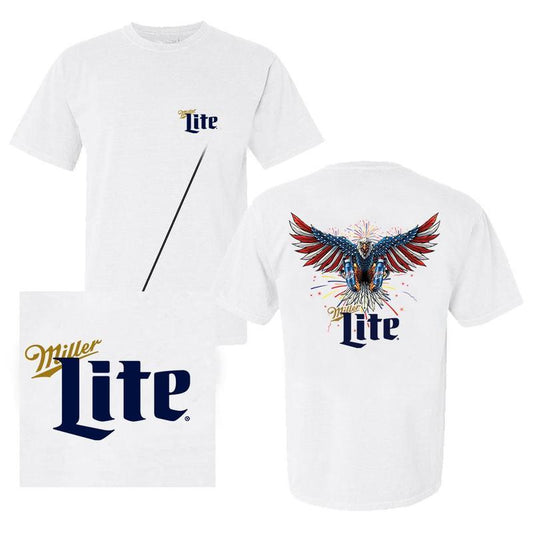 Retro Miller Lite Usa Flag T-shirt, Vintage Beer Shirt, For Men, For Women