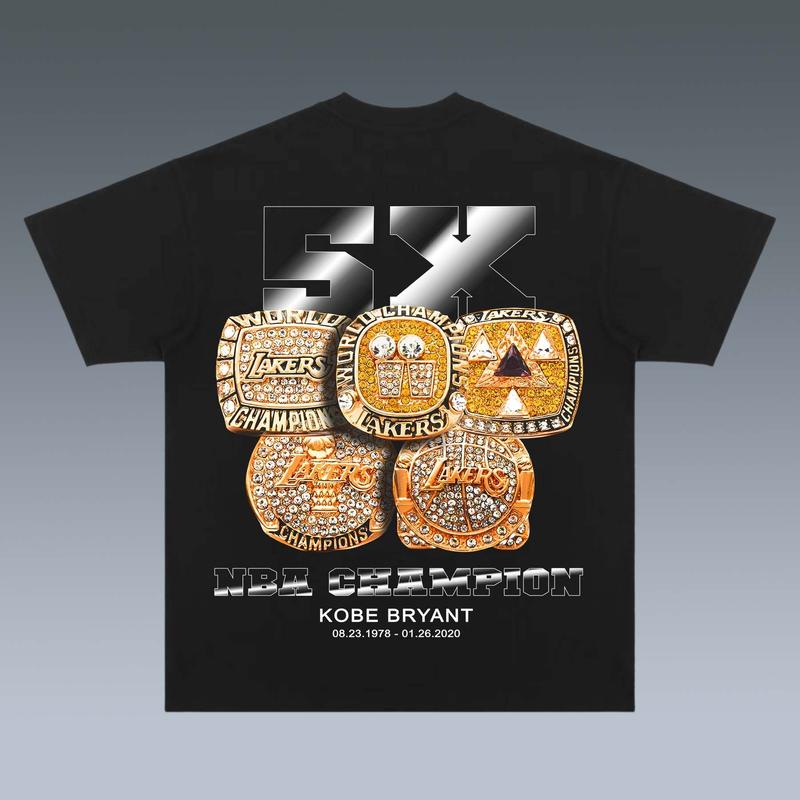 GRAPHIC TEE  KOBE BRYANT TEE - STREETWEAR Casual Crewneck T-Shirt