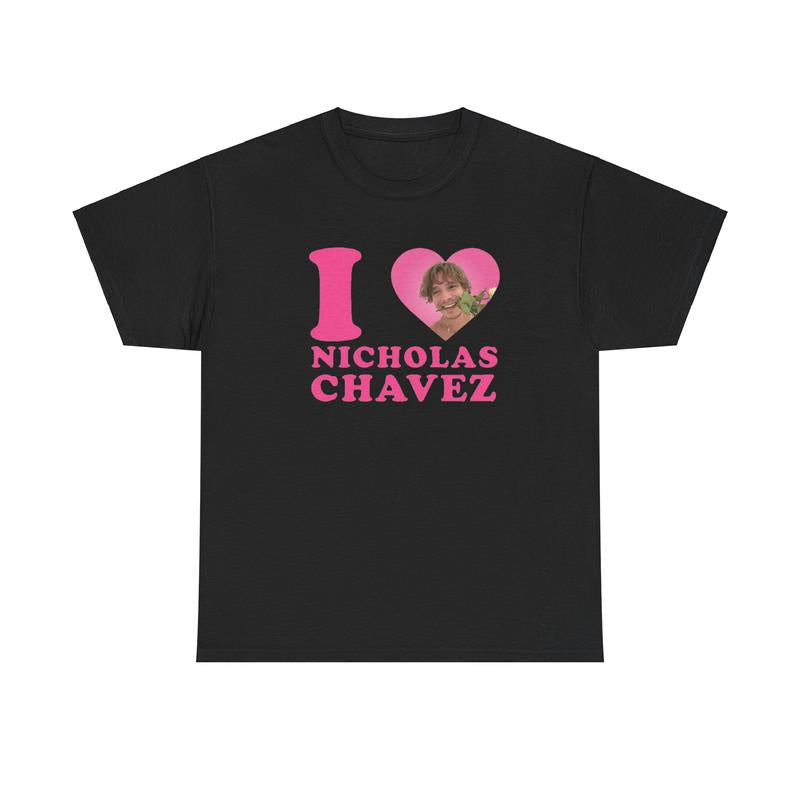 I Love Nicholas Pink Heart Shirt Trendy Gift For Fan Comfort Cotton