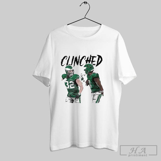 Philadelphia Eagles Clinched Reed Blankenship Ft Cj Gardner Johnson T Shirt