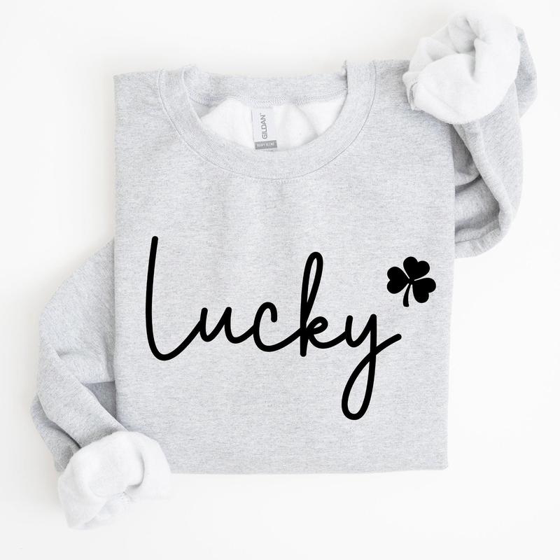 Lucky, Shamrock, St Patrick's Day Sweatshirt