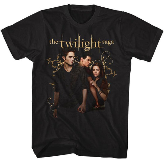 Twilight Movie T- Shirt Edward Jacob Bella Adult New Licensed Black Cotton
