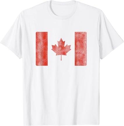 Vintage Canadian Flag CA Canada Souvenir Gift Men Women Kids T-Shirt