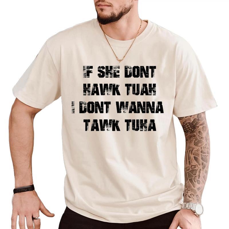 Hawk Tuah Spit On That Thing T-Shirt Unisex Fabric Cotton Collar