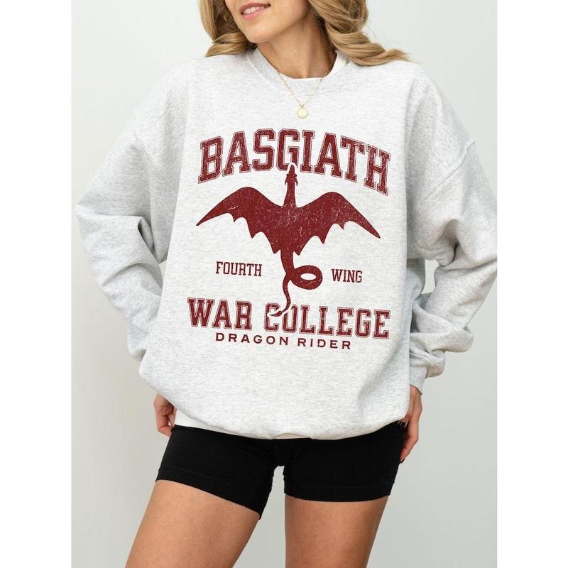 Fourth Wing Sweatshirt OFFICIALLY LICENSED, Basgiath War College Sweatshirt, Fourth Wing Dragon Rider, Fantasy Reader Gift, Bookish Sweater
