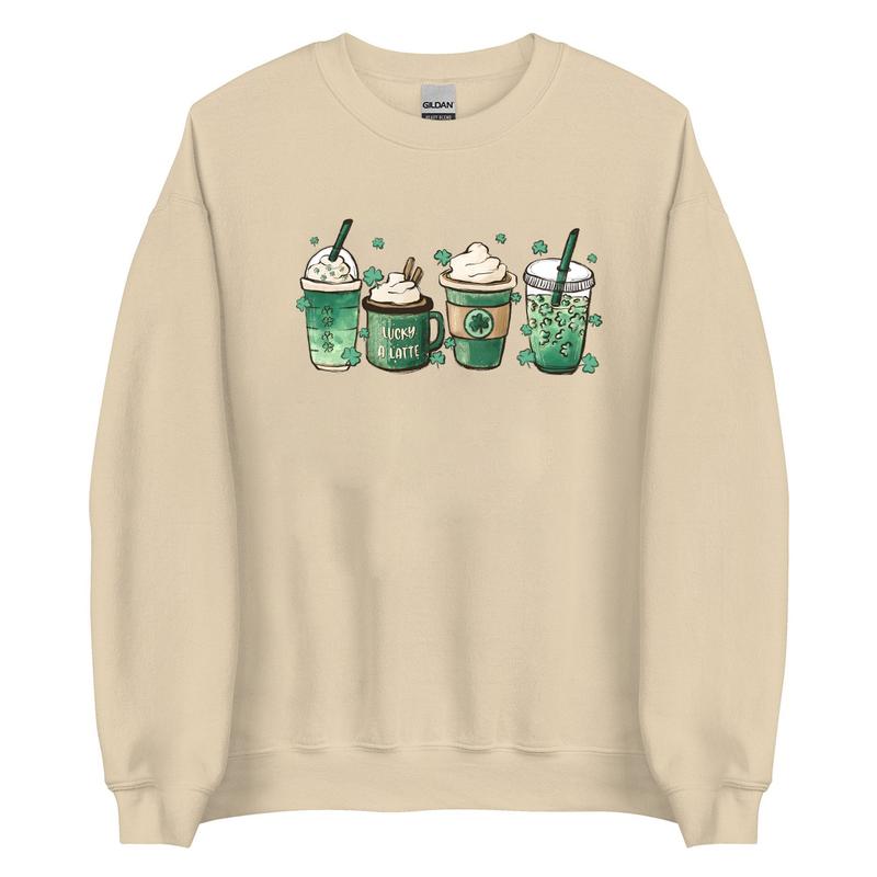 St Patricks Day Coffee Crewneck Sweatshirt, Hoodie, T-shirt