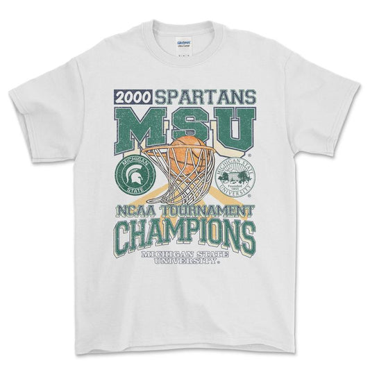 2000 Michigan State Spartans T-Shirt, graphic vintage sports tees for men