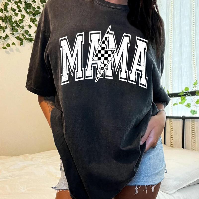 Mama Lightning Bolt Sweatshirt, Mama Shirt, Mama Crewneck, Mom Life Shirt, Retro Mama Sweater, Gift For Her Sweatshirt, Hoodie, Comfort Colors