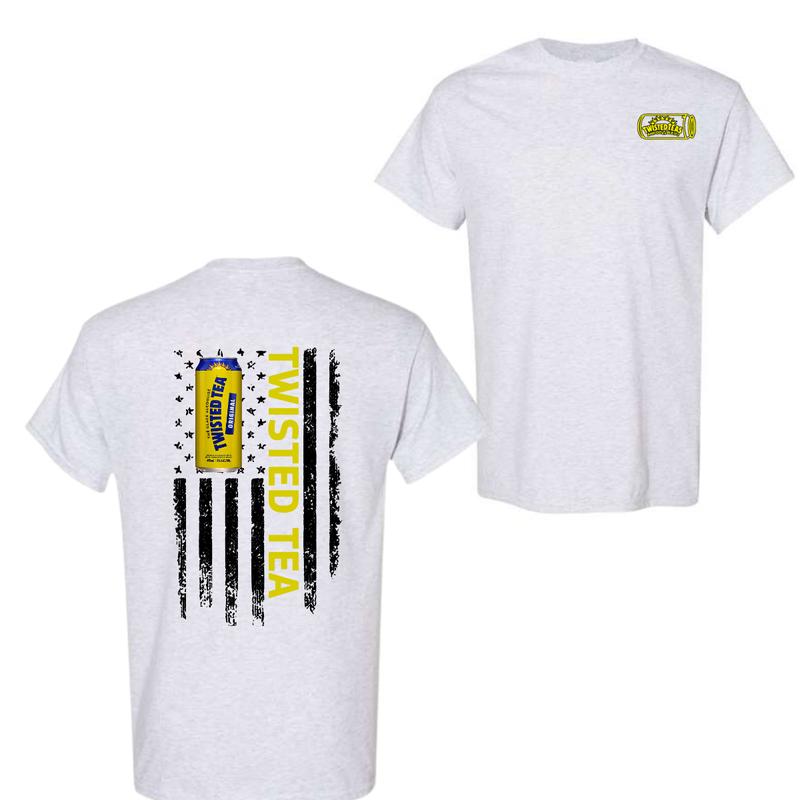 Twisted Tea Logo Flag 2-sided Tshirt, Twisted TeaLight Tshirt For Men And Women Tshirt