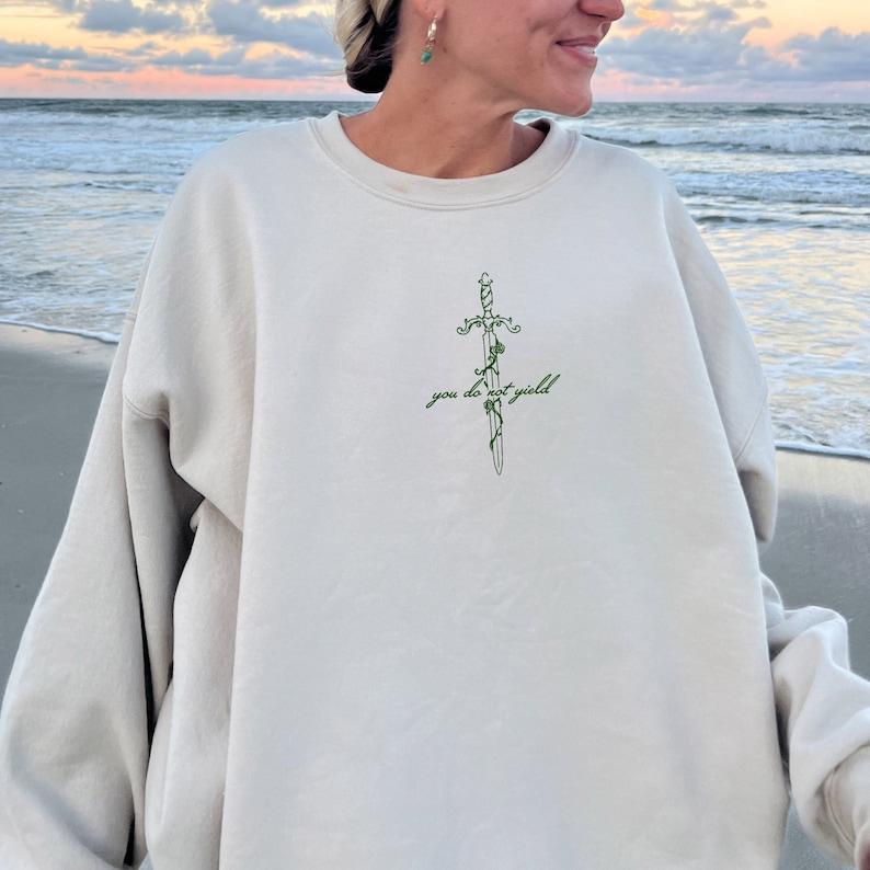 Throne Of Glass Sweatshirt  Aelin Galathynius You Do Not Yield Rowan Whitethorn Dorian Thirteen Manon Blackbeak Licensed SJM Merch ACOTAR