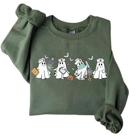 Halloween Nurse Sweatshirt, Nurse Shirt, Halloween Nursing Sweatshirt, Cute Nurse Sweatshirt, Nursing Student Hoodie, Er Nurse T-Shirt