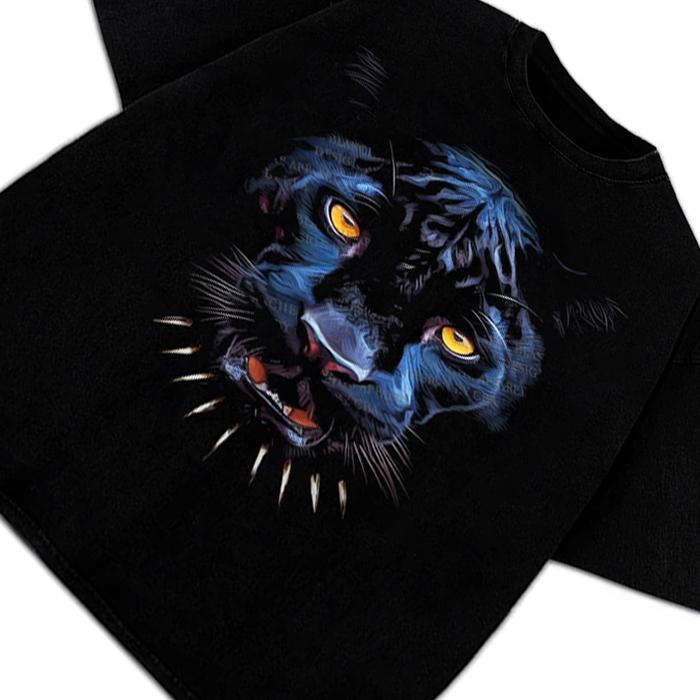 Black Panther Animal T-Shirt Chadwick Boseman Forever Tribute Tee Cotton Menswear