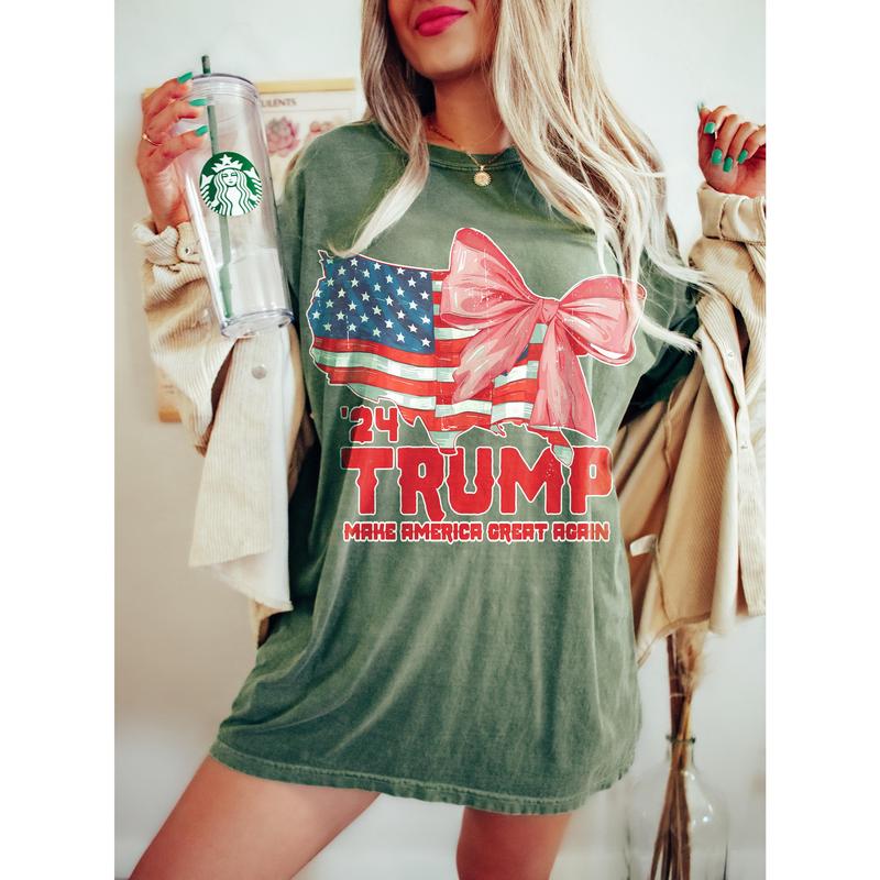 Trump Tee Trump T-shirt  MAGA Trump 2024 Size up for . Top Womenswear, trump shirts for sale Casual Shortsleeve Comfort Tshirt