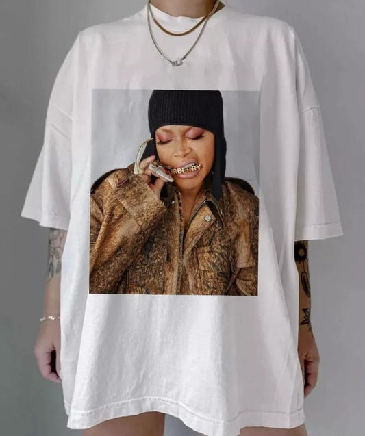 Erykah Badu 2024 Tshirt, Erykah Badu Music T-Shirt Gift For Men Crewneck Cotton Crewneck Cotton