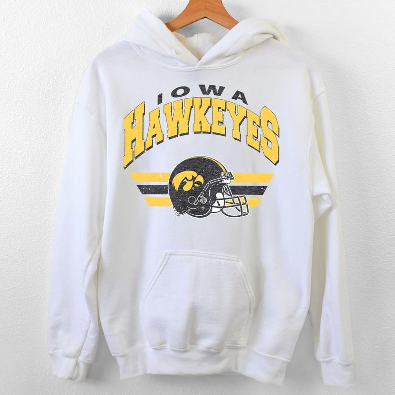 Iowa Hawkeyes Vintage Football NCAA Sweatshirt - Tshirt - Hoodie, University of Iowa Unisex Football NCAA Shirt, Unisex Vintage NCAA Shirt, Classic Fo