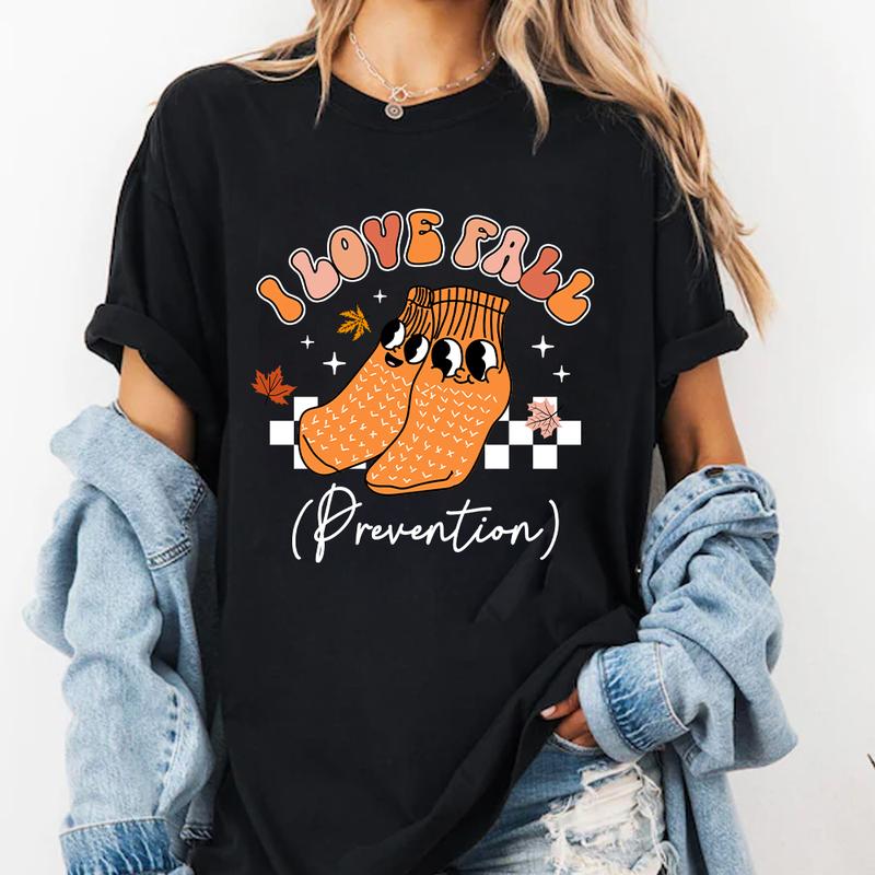 I Love Fall Prevention, Fall Nurse Shirt, Fall Graphic Tee, Autumn Shirt, Physical Therapy, OT Shirt, Thanksgiving Nurse Shirt, Nurse Gift